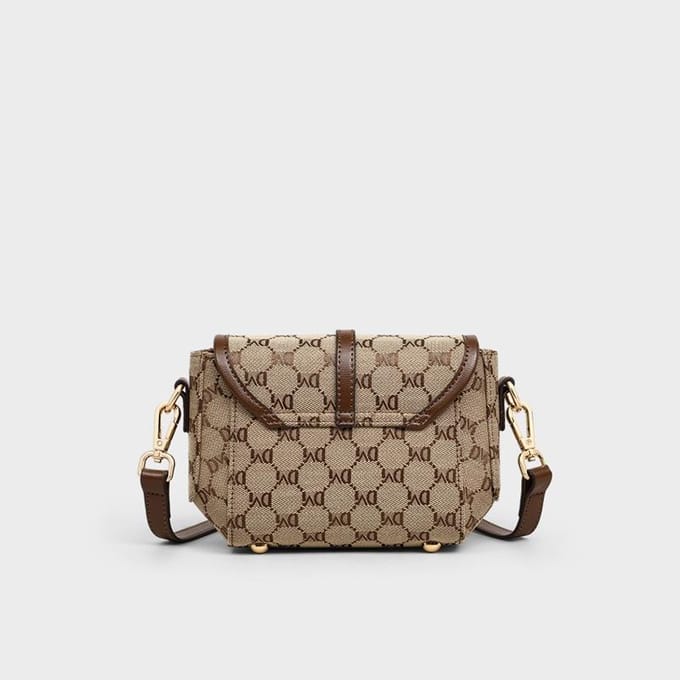 Dames tas Canvas Dames tas Crossbody tas Kleine vierkante schoudertas gray