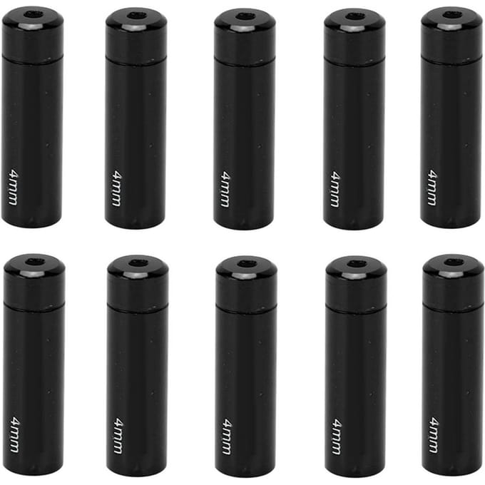 10 stuks Fiets Schakelkabel Eindkappen Aluminiumlegering 4mm Schakelkabel Eindkappen voor Race Mountain black
