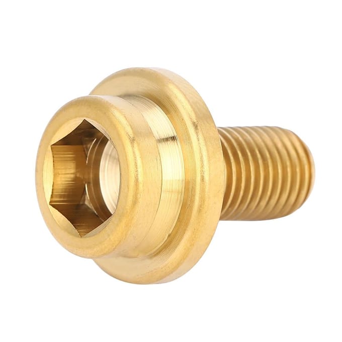 1 stuks M8*15mm Mountain Racefiets Crankbout Trapas BB As Schroeven (Goud) beige