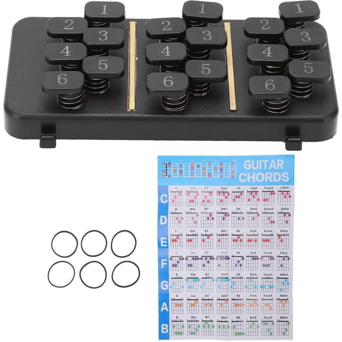 Gitaarakkoordwisselaar Tool Set Hulp Leersysteem Muziekinstrument Leermiddelen voor Beginner black
