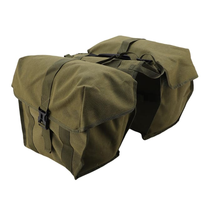 Fietstas Dubbele Tas Waterdicht Canvas Grote Capaciteit Fiets Achterdrager Dubbele Zijtas voor Fietsen black