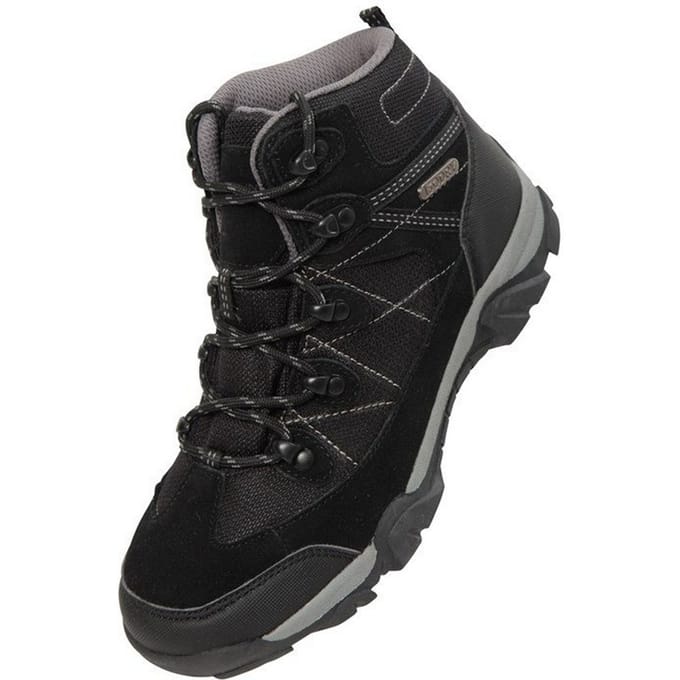 Mountain Warehouse Kinder/kleuterpad suède wandelschoenen (Zwart)