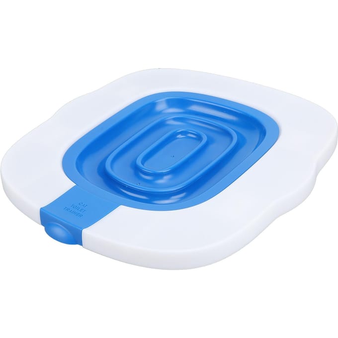 Kit d'apprentissage de la propreté pour chat Taille universelle 4 coussinets protecteurs Réutilisable Antidérapant Apprentissage de la propreté pour chat blue