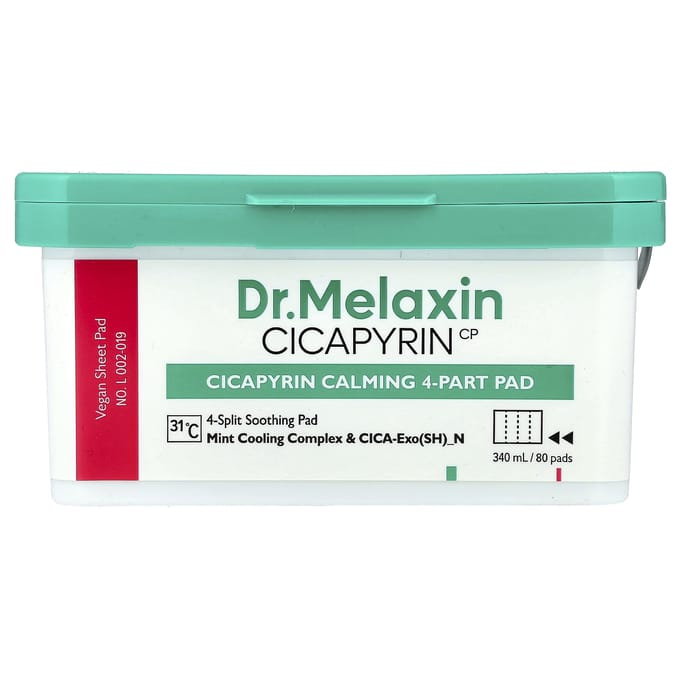 Dr.Melaxin, Disques Apaisants en 4 Étapes Cicaphyrin, 80 Pièces