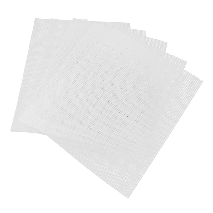 10 stuks 7-count plastic canvas vellen knipbaar multifunctioneel plastic gaas canvas vel voor onderzetters tissueboxen white