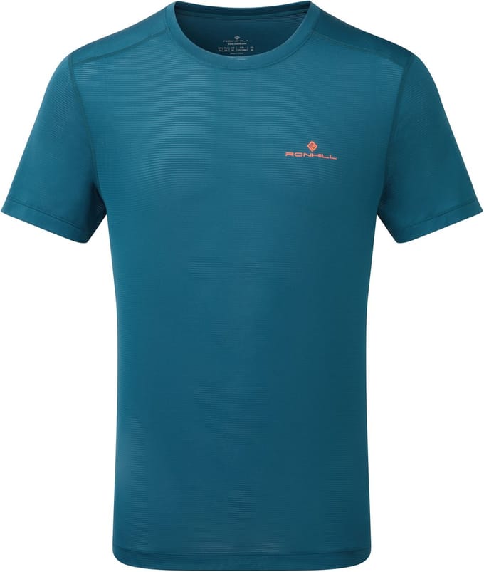 Ronhill | Heren Hardloopshirt | Tech S/S Tee | Legion /Fluo Orange | M