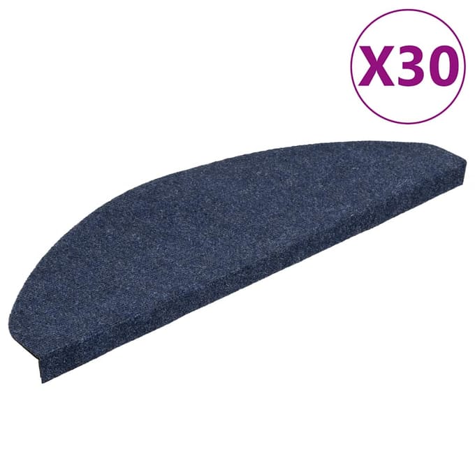 vidaXL - Trapmatten - zelfklevend - 30 - st - 65x22,5x3,5 - cm - blauw
