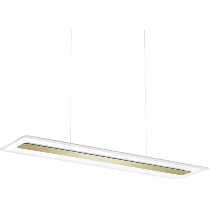 Linea Light LED hanglamp Antille, glas, rechthoekig, goud