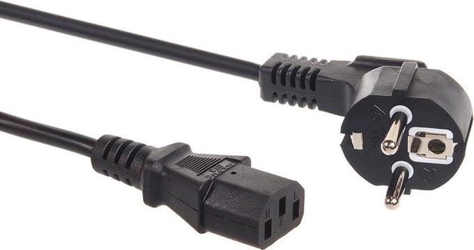 Maclean - Voedingskabel 3-pins EU-stekkerlengte 3 m