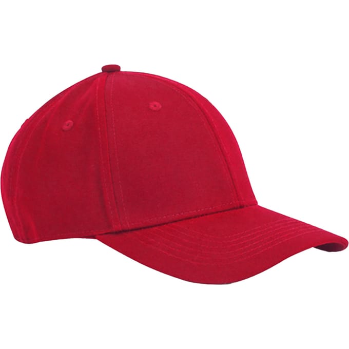 Beechfield EarthAware Classic 6 Panel Organic Cotton Sandwich Peak Baseball Cap (Klassiek rood)
