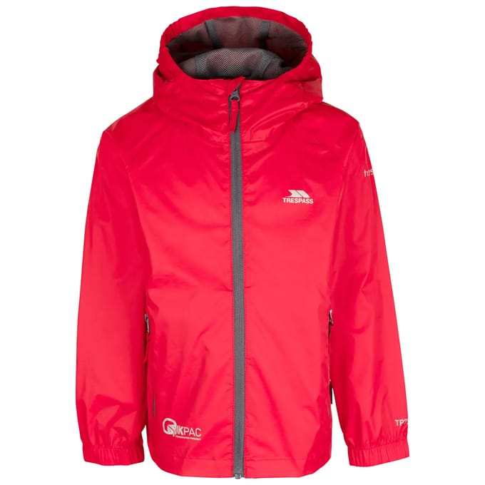 Trespass kinderregenjas Qikpac Jacket - Unisex opvouwbare jas Tp-75