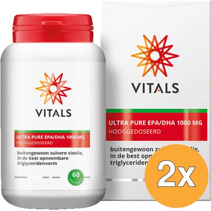 2x Vitals Ultra Pure EPA/DHA 1000 mg (60 softgels)