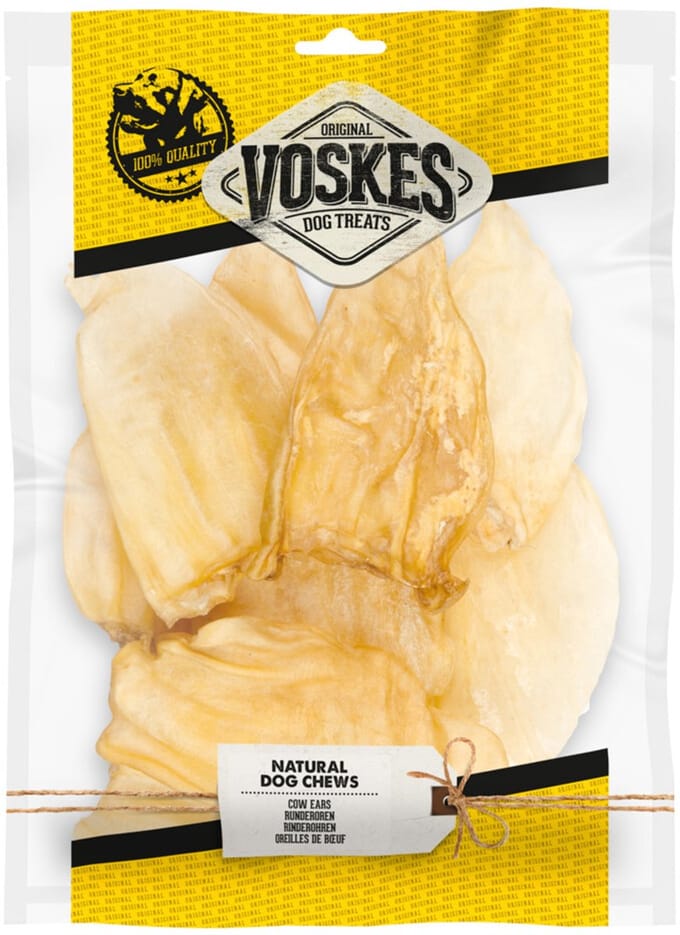 Voskes Hondensnacks Runderoren - 8 stuks