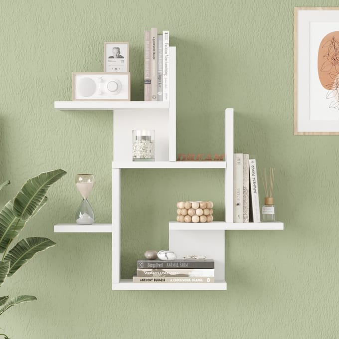 Wandrek Reyna 66x63x15 cm wit [en.casa]