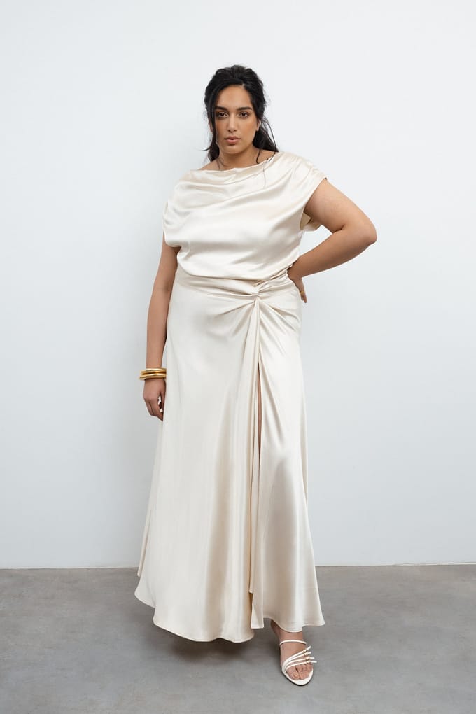 VIVEH Shell Champagne Taglia: 42 | Maxi abiti Outlet | Donna | Bianco