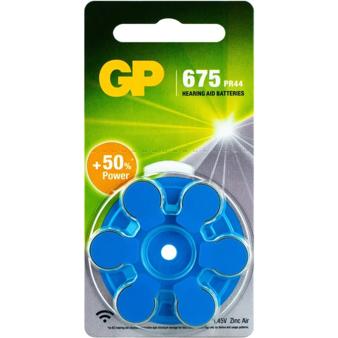 GP ZA675 Hoorapparaat Batterij Type 675 (6-pack)
