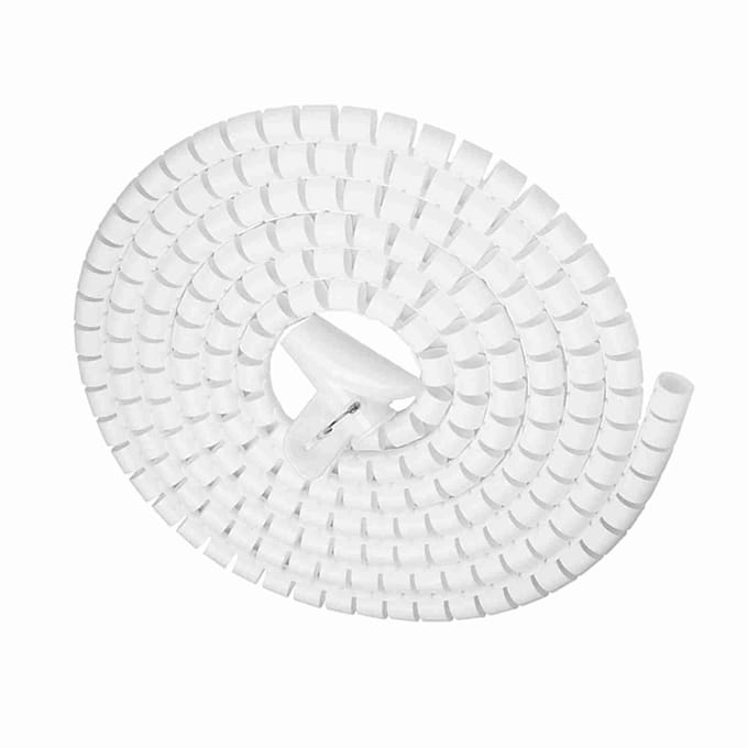 Flexibele Spiraalbuis Kabel Organizer Draadwikkel Koordbeschermer Draadopslag Wit 3.0m * 16mm wit