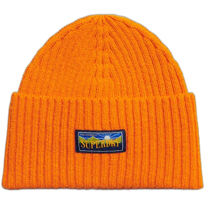 Superdry Radar Beanie van Wolmix Oranje Grootte: 1SIZE