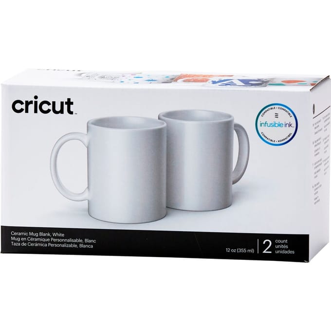 Cricut Bekers "Mug White", 355 ml - 2 stucks