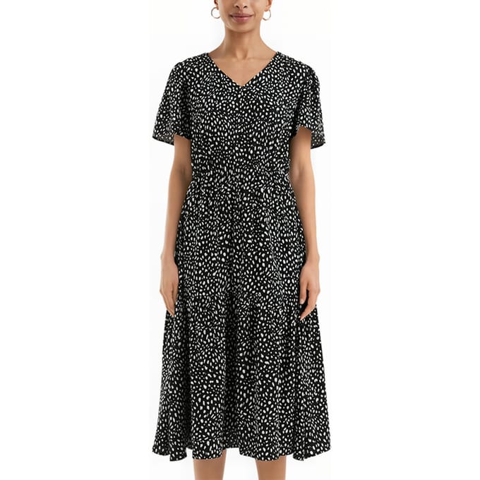 Rok in viscose met volledig patroon dames QS