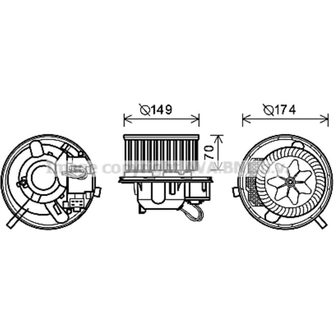 Elektromotor, interieurventilator AVA COOLING VN8339