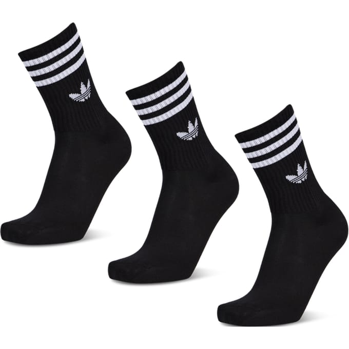 Adidas Mid Cut Crew 3 Pack Sokken Unisex - Zwart - Maat 37-39