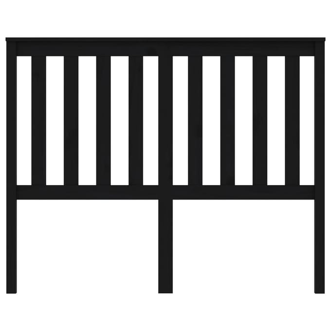 vidaXL - Hoofdbord - 146x6x101 - cm - massief - grenenhout - zwart