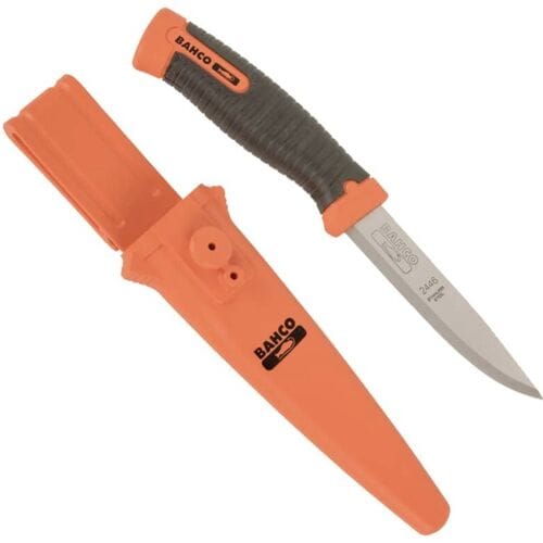 Bahco SB-2446 Multifunctioneel mes Zwart/oranje Koplengte 102 mm