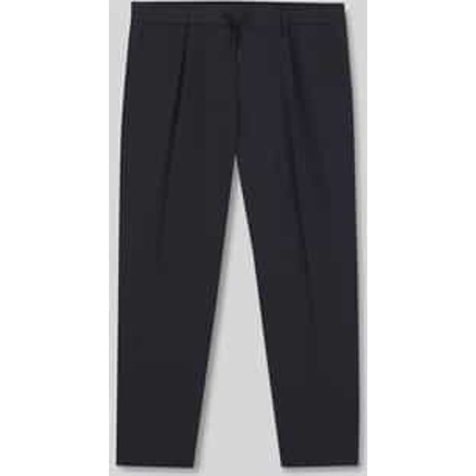 Taps toelopende plooibroek met half-elastische tailleband model 'CONVERT-PLEAT'