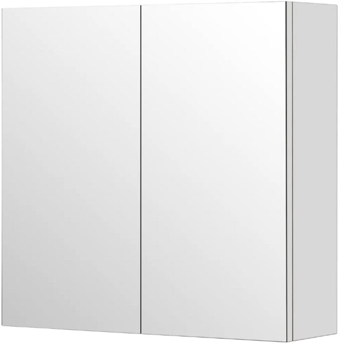 LINEA UNO - Rova 80 x 60 - Glans wit - Spiegelkast - - 301654