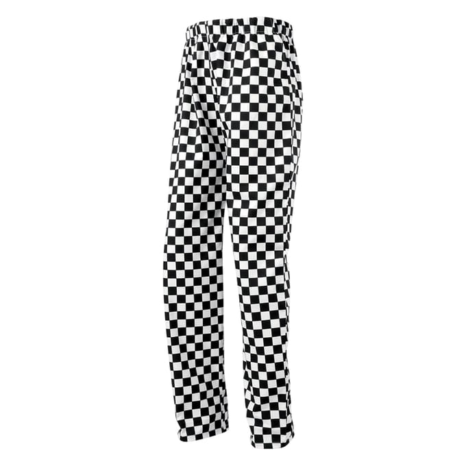 Premier Unisex Adult Essential Chef Broek (Zwart/Wit)