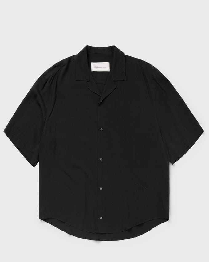 SHORT SLEEVE BOXY SHIRT WITH CAMP COLLAR AND EMBROIDERED Ami Paris