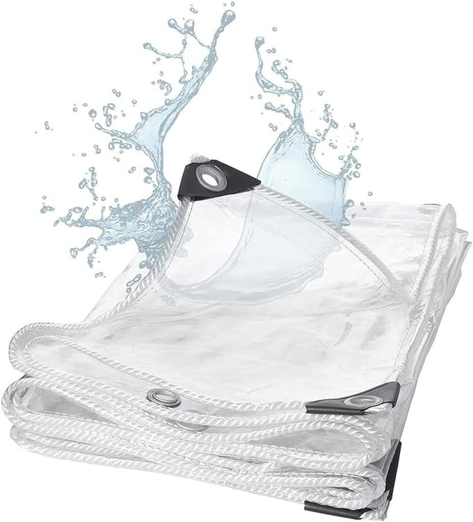 Afdekzeil Transparant - Dekzeil PVC - Bescherming Buiten - Waterdicht Scheurvast - 3x6m - Transparant