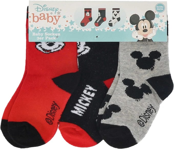 Mickey Mouse Baby Sokken - 9 Paar - Maat 86/92