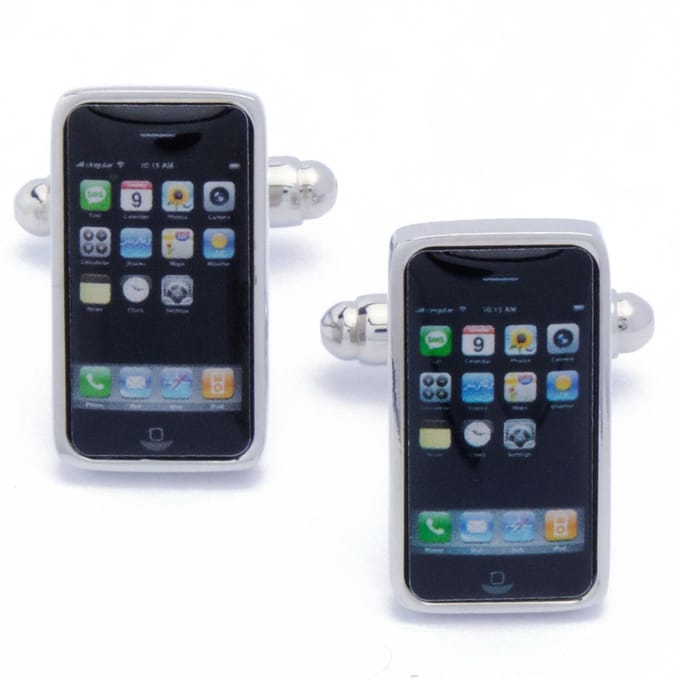 Manchetknopen - Smartphone Iphone Mobiele Telefoon Zwart