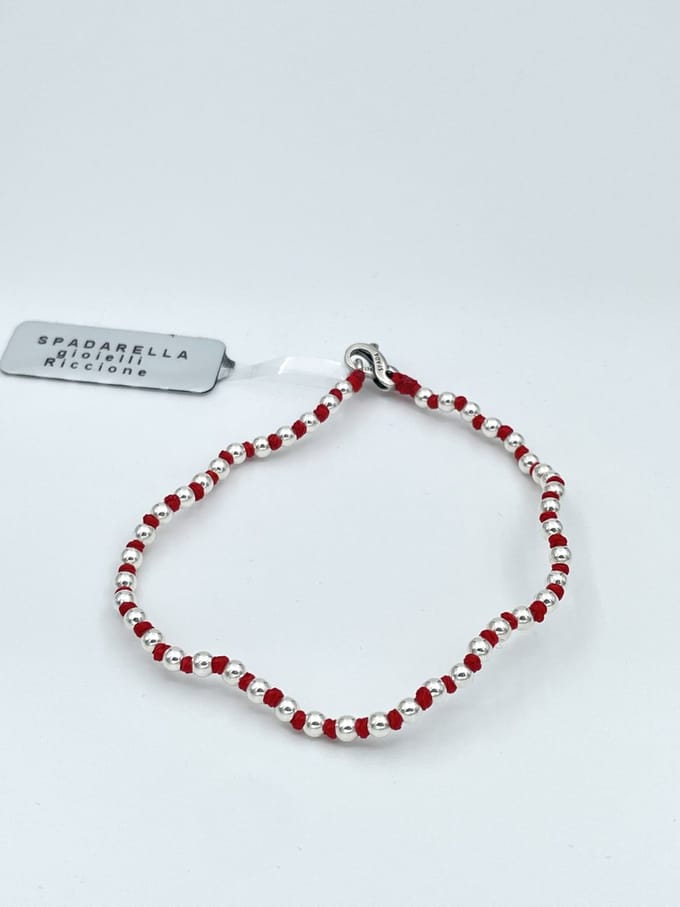 Spadarella Gioielli - SPBR01 - Armband - 925 Zilver - 3 mm - Red 504 - 19 Cm