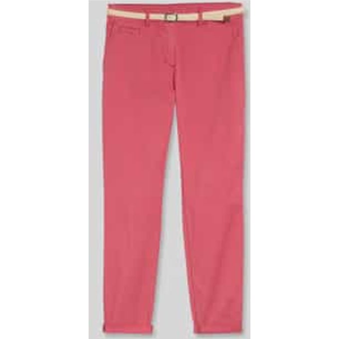 Tom Tailor - Slim fit chino met riem - Maat 46/32 - cozy pink
