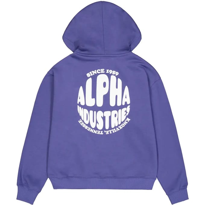 Dames hoodie met print op de rug Alpha Industries Logo