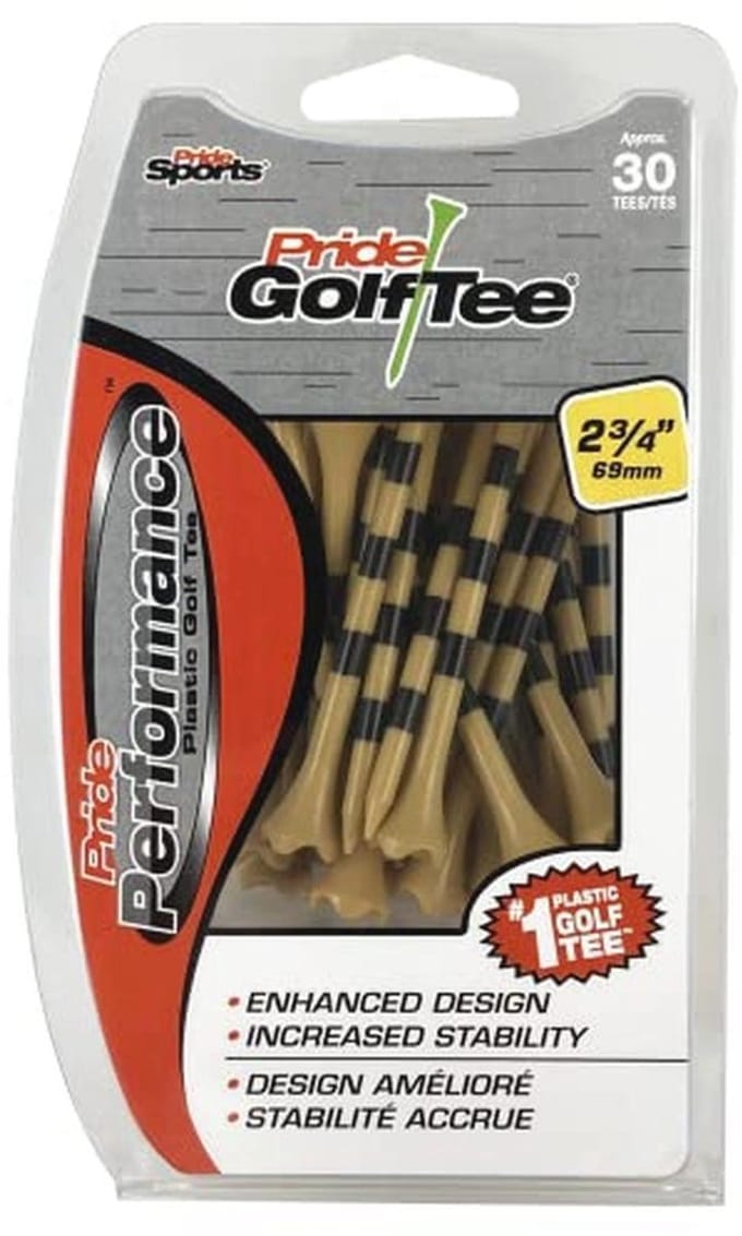 Gestreepte Golf Tees Pack van 30 - Perfect voor Lange Aandrijvingen