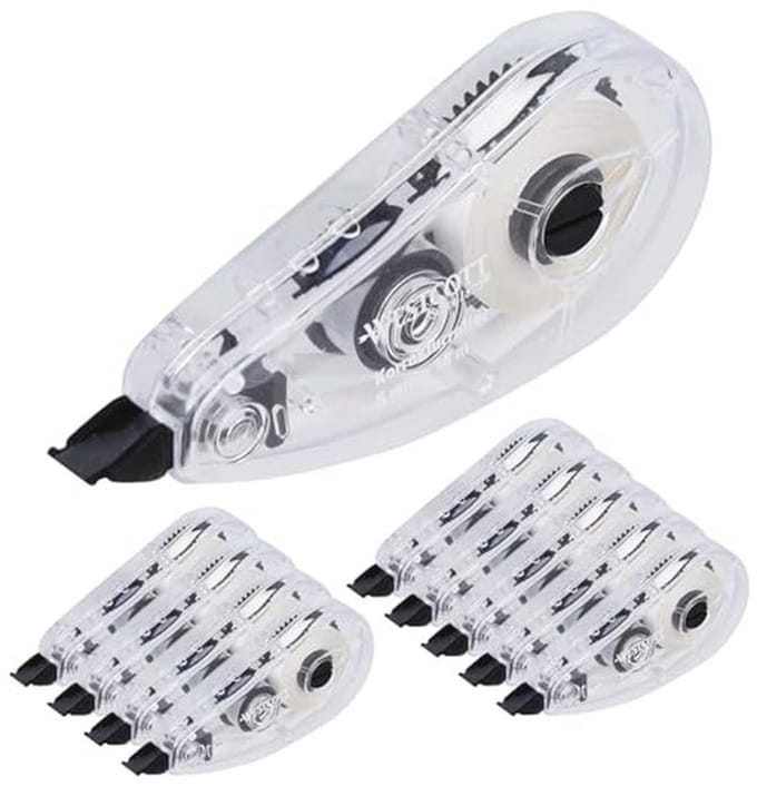 Correctieroller - Correctietape - Fouten Maken - Direct Beschrijfbaar - 10 meter - Wit