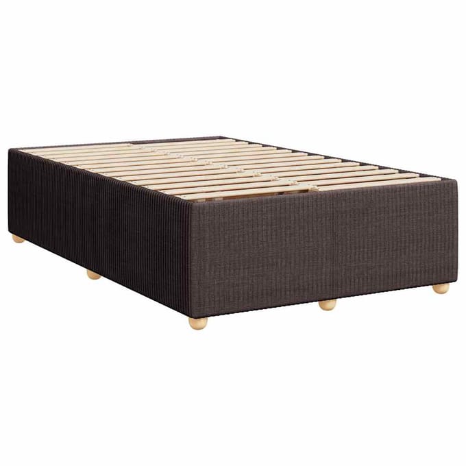 vidaXL - Bedframe - zonder - matras - 120x200 - cm - stof - donkerbruin
