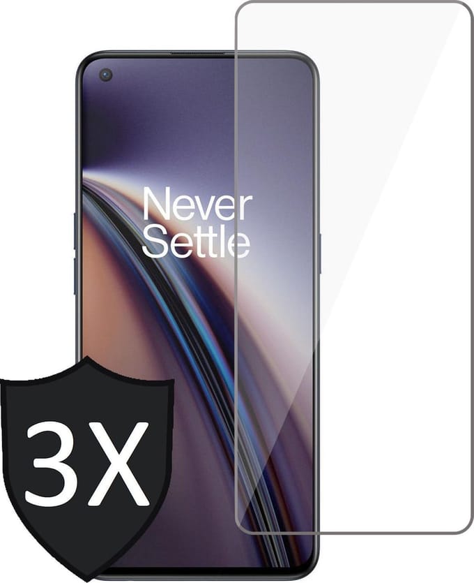 Screenprotector geschikt voor OnePlus Nord CE - Screen Protector Glas - 3 Stuks