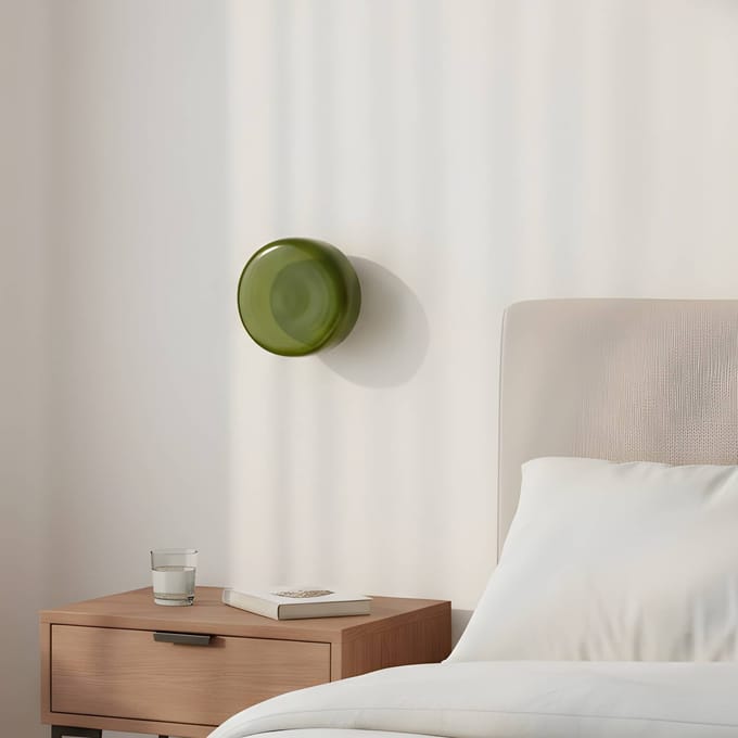 ALDEX Wandlamp BonBon, groen, Ø 16 cm, glas