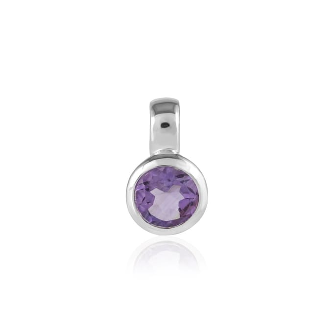 SilverGems Zilveren hanger met Amethist edelsteen