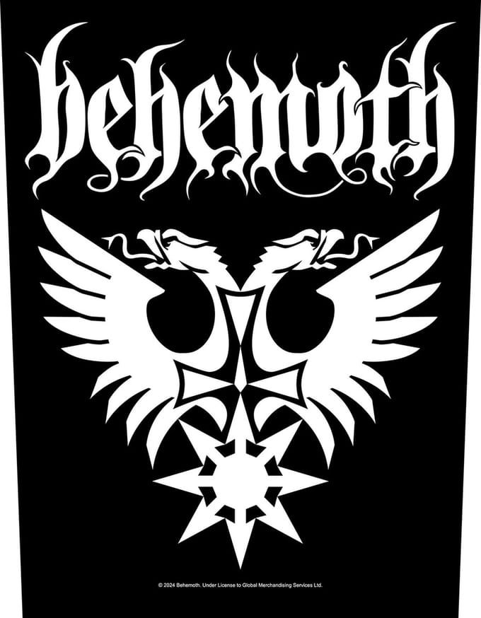 Behemoth - Eagle Rugpatch - Zwart/Wit