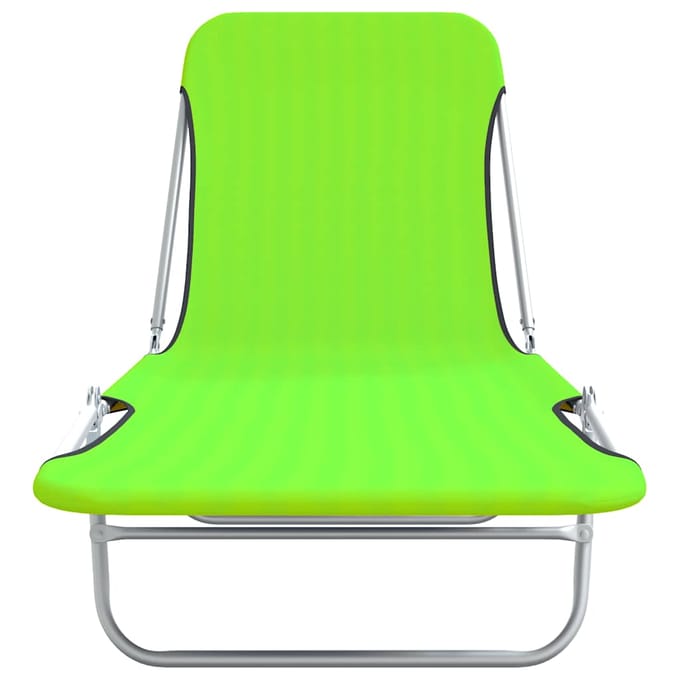 vidaXL - Ligbedden - inklapbaar - 2 - st - staal - en - stof - groen
