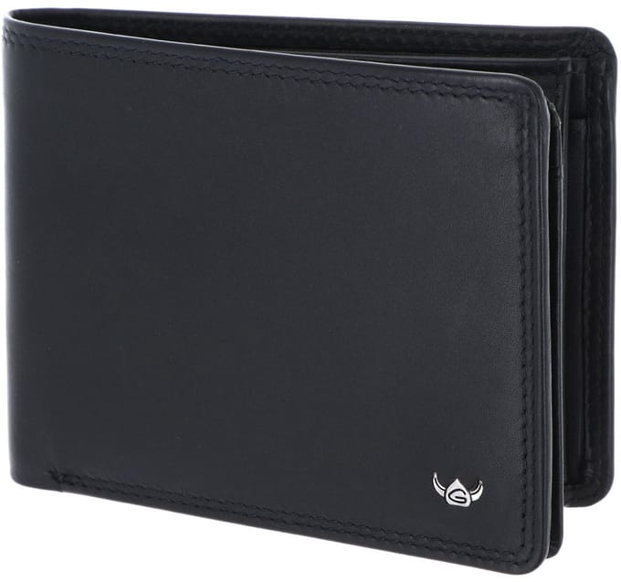 Golden Head Leren portemonnee Polo RFID Protect Scheintasche 1420 Schwarz zwart