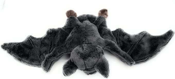Pluche Vleermuis - Knuffeldier Dier - Knuffelen Spelen - Zachte Pluche Vulling - 36 cm - Grijs