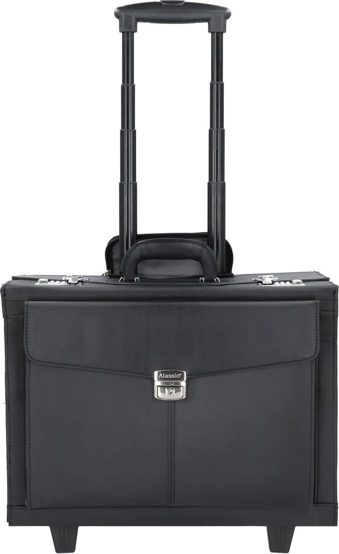 Alassio pilotenkoffer - ROCCA II - microvezel - zwart - JU-45034