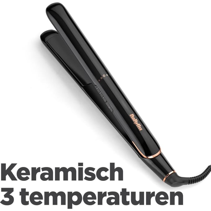 BaByliss Smooth Finish 230 Stijltang - tot 230°C - Titanium-keramische coating - Multi-voltage